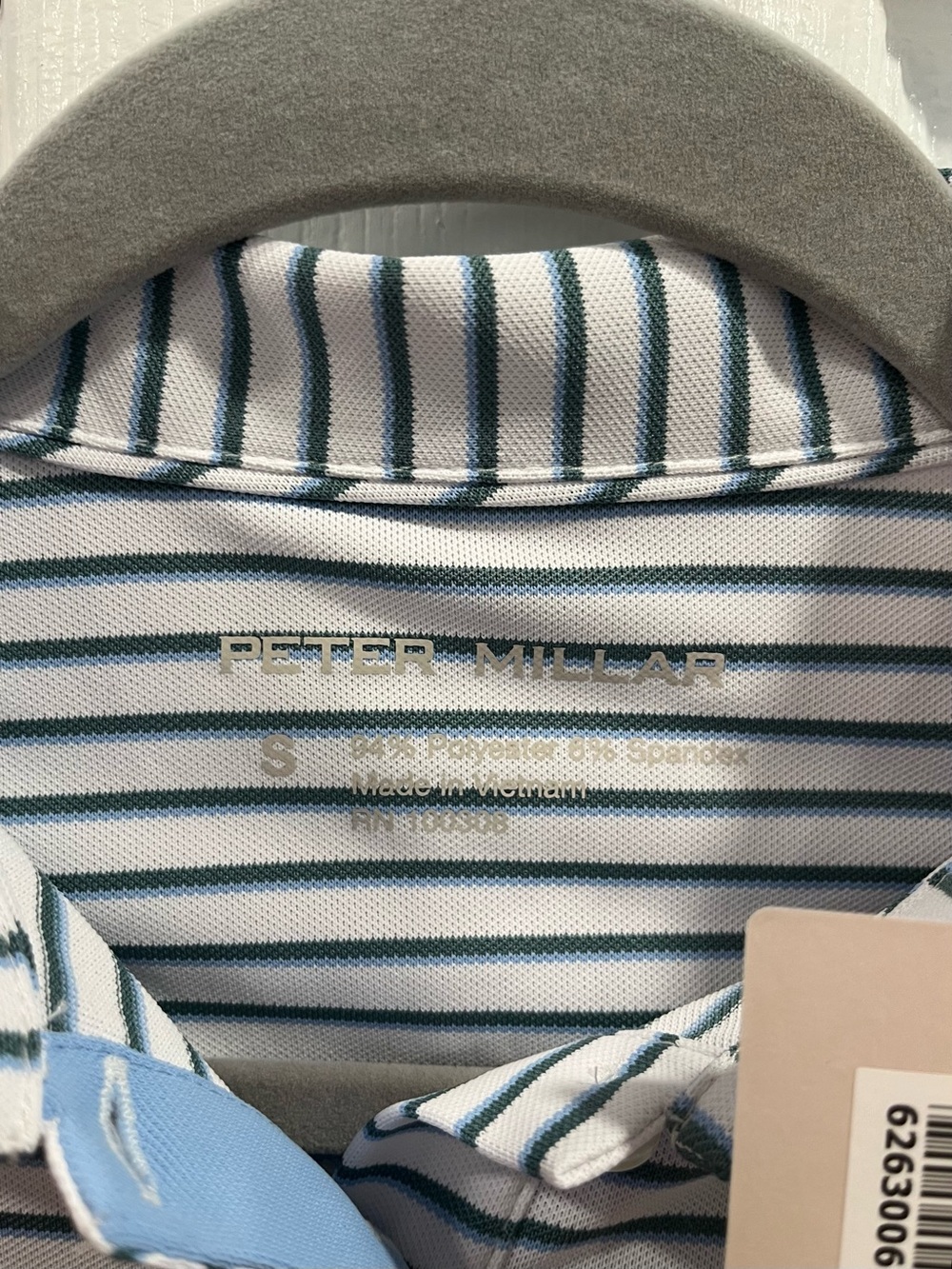 Peter Millar 125th U.S. Open Oakmont Performance Polo NWT Women’s S White Stripe - Picture 4 of 6